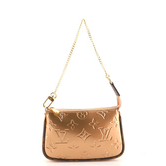 Louis Vuitton Pochette Accessoires Monogram Vernis with Monogram Canvas Mini