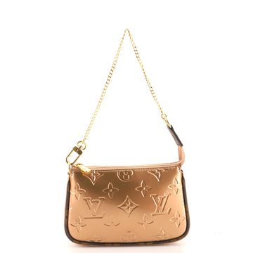 Louis Vuitton Pochette Accessoires Monogram Vernis with Monogram Canvas Mini