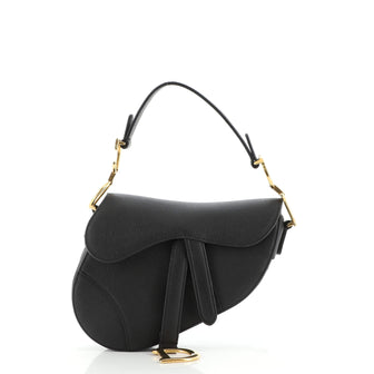 Christian Dior Saddle Handbag Leather Mini
