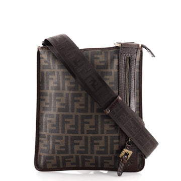 Fendi Front Pocket Messenger Bag Zucca Coated Canvas Medium