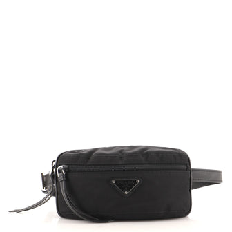Prada Zip Pocket Waist Bag Tessuto with Saffiano Small