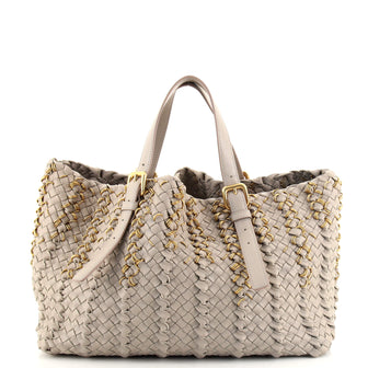 Bottega Veneta Lido Tote Intrecciato Nappa with Metal Rings Small