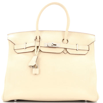 Hermes Birkin Handbag Light Togo with Palladium Hardware 35