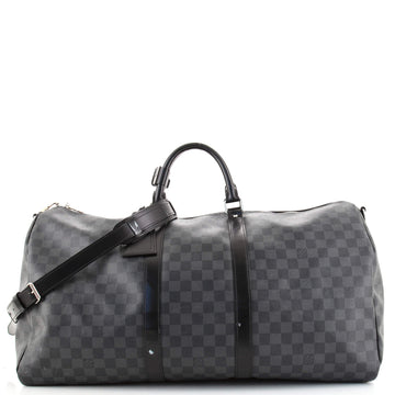 Louis Vuitton Keepall Bandouliere Bag Damier Graphite 55