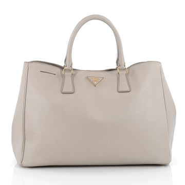 Prada Lux Open Tote Saffiano Leather Large Gray