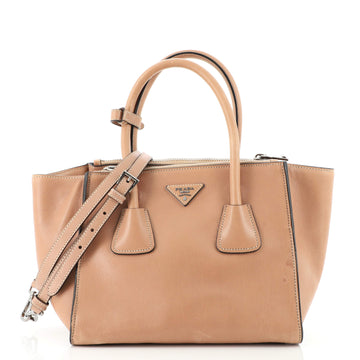 Prada Twin Pocket Tote Glace Calf Small