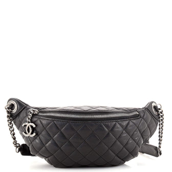 Chanel Banane Waist Bag Quilted Leather