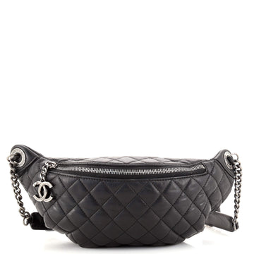 Chanel Banane Waist Bag Quilted Leather