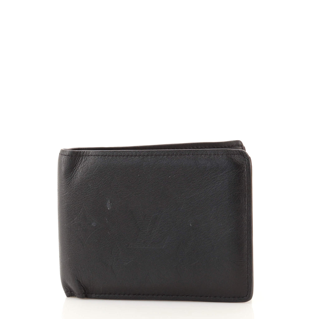 Louis Vuitton Multiple Wallet Monogram Shadow Leather Black 1526881