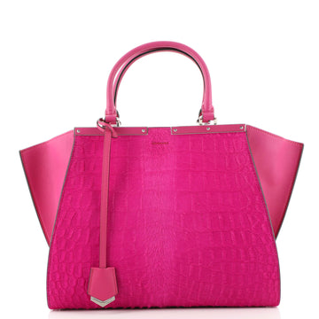 Fendi 3Jours Bag Leather with Crocodile Embossed Calf Hair Petite