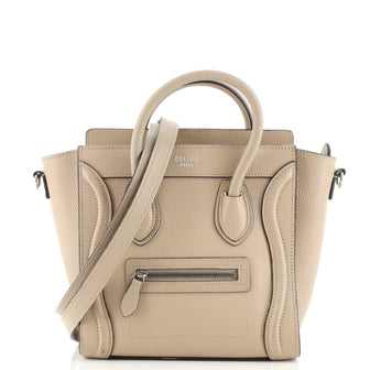 Celine Luggage Bag Grainy Leather Nano