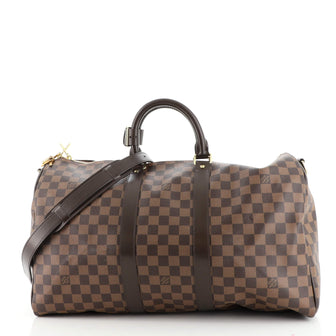 Louis Vuitton Keepall Bandouliere Bag Damier 45