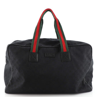 Gucci Web Carry On Duffle Bag GG Canvas Large