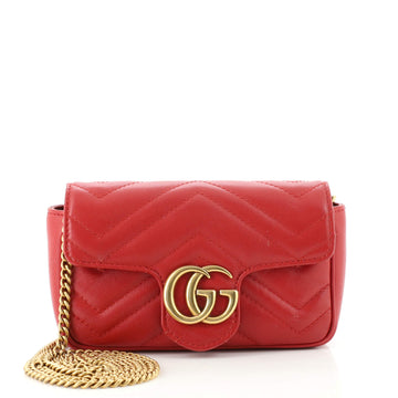 Gucci GG Marmont Flap Bag Matelasse Leather Super Mini