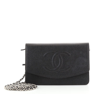 Chanel Vintage Timeless Wallet on Chain Caviar