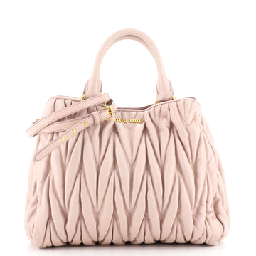 Miu Miu Convertible Tote Matelasse Leather Medium