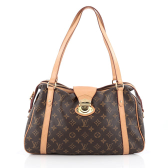 Louis Vuitton Stresa Handbag Monogram Canvas PM Brown