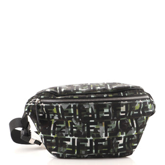 Fendi Camouflage FF Waist Bag Printed Nylon