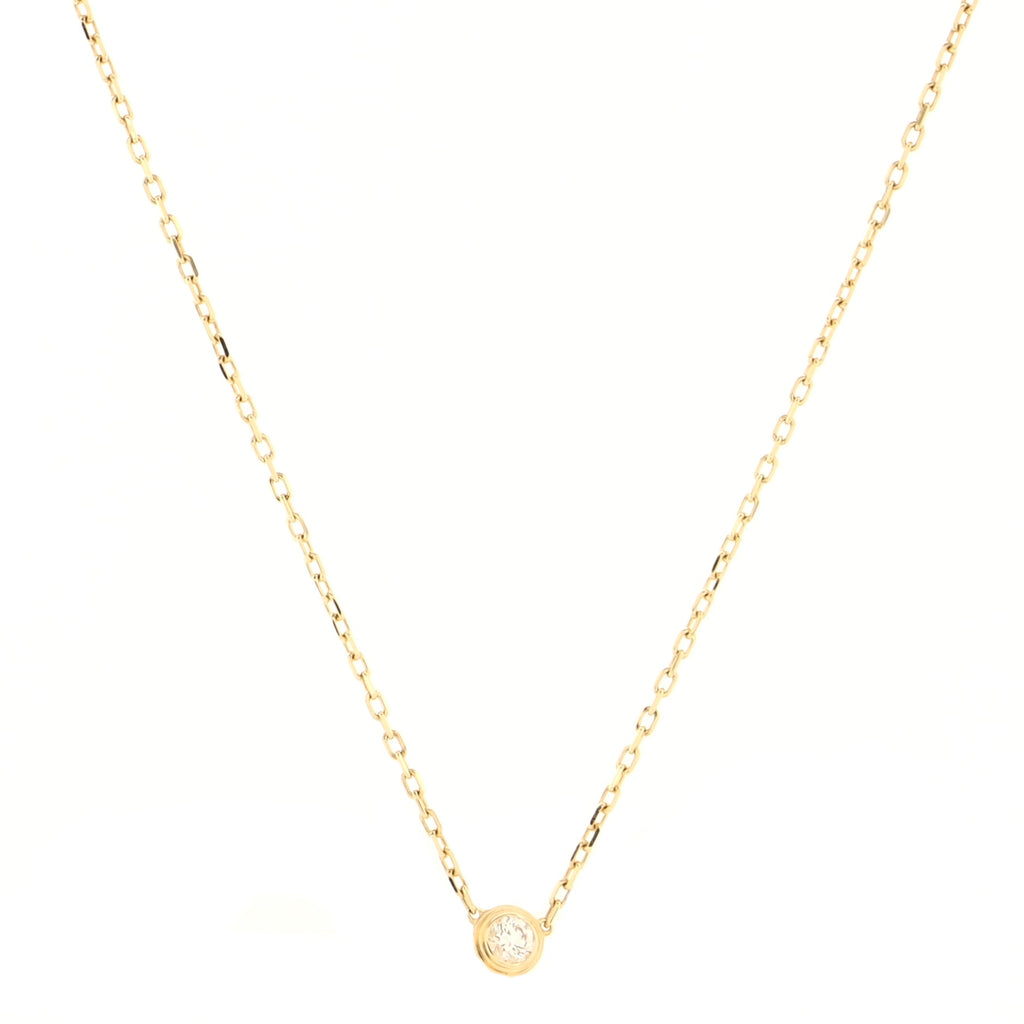 Cartier Large Pink Gold And Diamond D'amour Necklace in Natural | Lyst UK