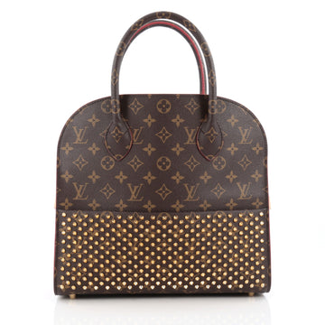 Louis Vuitton Limited Edition Christian Louboutin Shopping Bag Calf Hair and Monogram Canvas