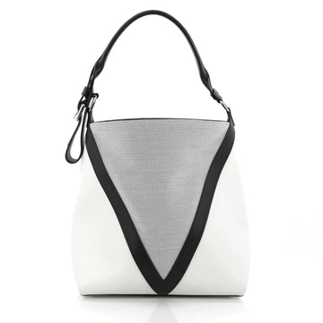 Louis Vuitton V Hobo Leather and Canvas PM