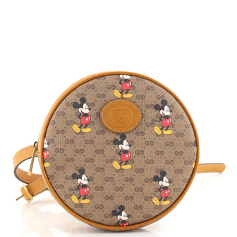 Gucci Disney Mickey Mouse Round Backpack (Outlet) Printed Mini GG Coated Canvas Mini