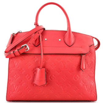 Louis Vuitton Pont Neuf Handbag Monogram Empreinte Leather MM
