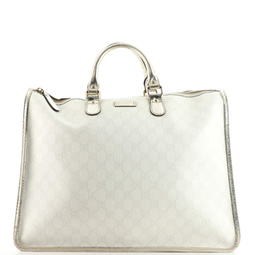 Gucci Plus Zip Tote GG Coated Canvas Large