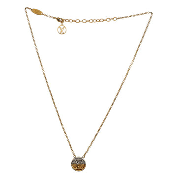 Louis Vuitton L To V Pendant Necklace Metal
