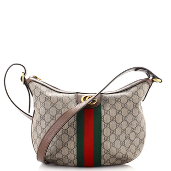 Gucci Ophidia Half Moon Hobo GG Coated Canvas Small