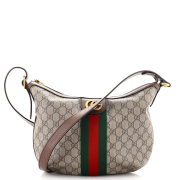 Gucci Ophidia Half Moon Hobo GG Coated Canvas Small
