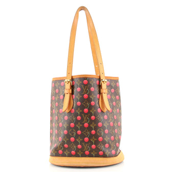 Louis Vuitton Bucket Bag Limited Edition Monogram Cerises Brown