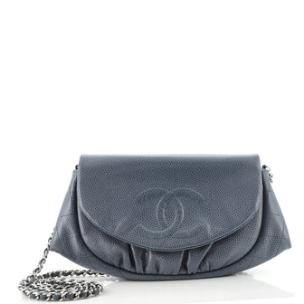 Chanel Half Moon Wallet on Chain Caviar
