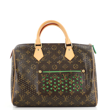 Louis Vuitton Speedy Handbag Perforated Monogram Canvas 30