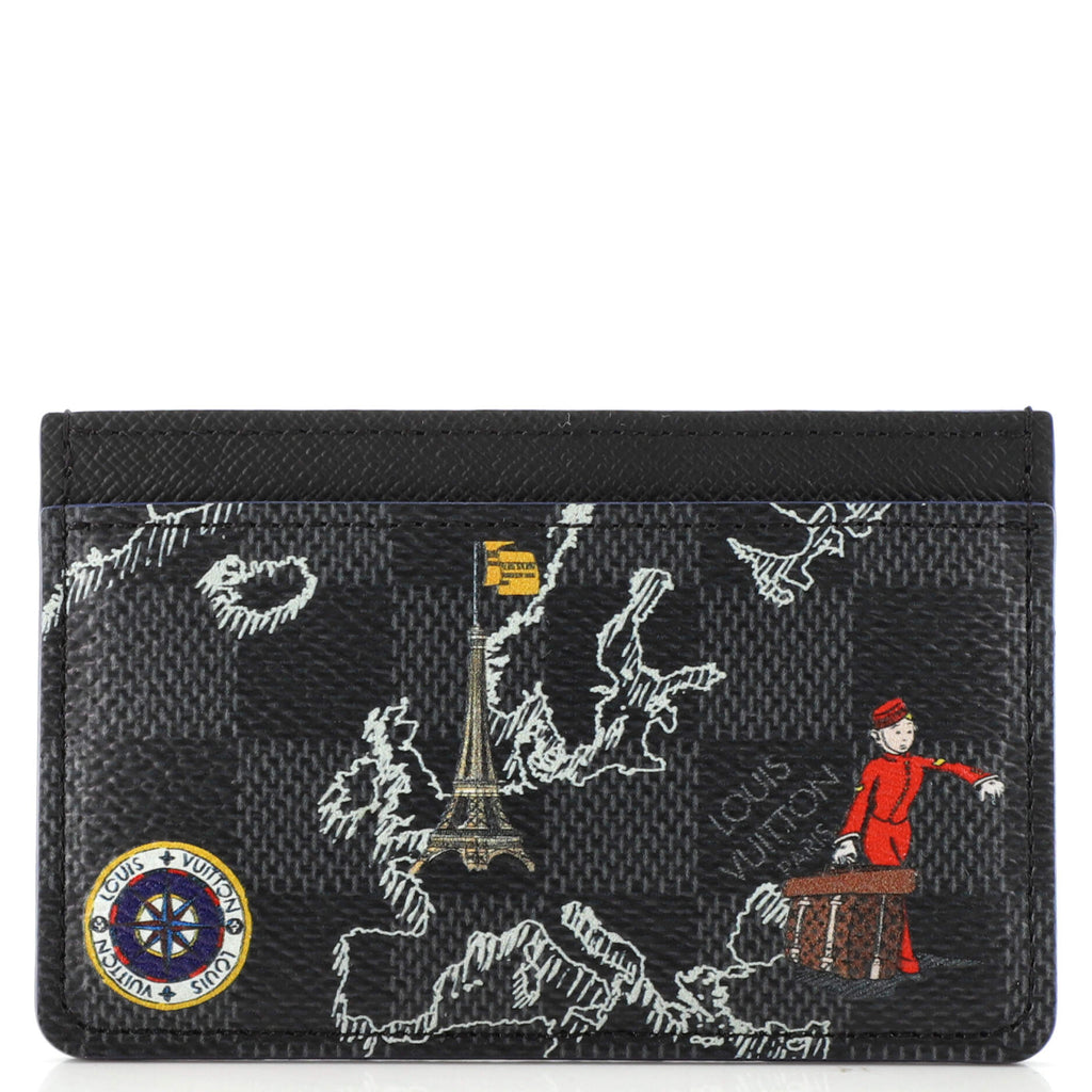 Louis Vuitton Card Holder Limited Edition Renaissance Map Damier
