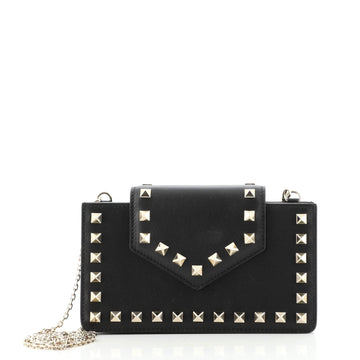 Valentino Rockstud Chain Phone Case Leather