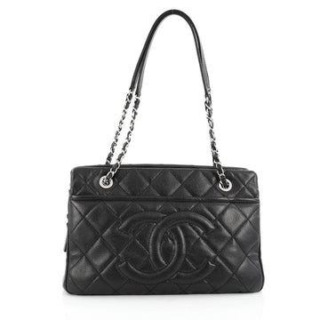Chanel Timeless CC Shopping Tote Quilted Caviar Medium Black