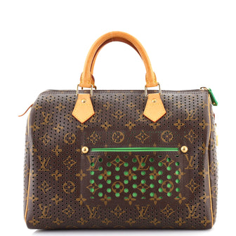 Louis Vuitton Speedy Handbag Perforated Monogram Canvas 30