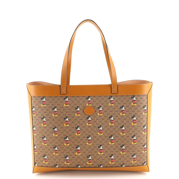 Gucci Disney Mickey Mouse Soft Open Tote Printed Mini GG Coated Canvas Medium