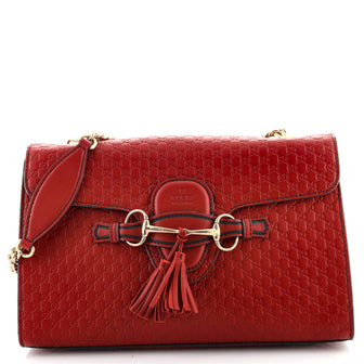 Gucci Emily Chain Flap Bag (Outlet) Microguccissima Medium