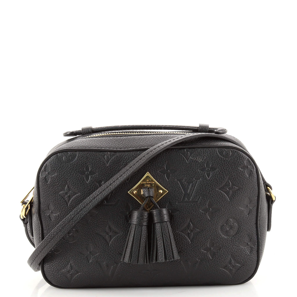 Louis Vuitton Saintonge Handbag Monogram Empreinte Leather Black 1531101