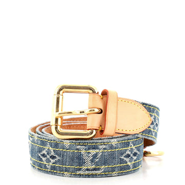 Louis Vuitton Buckle Belt Monogram Denim Medium
