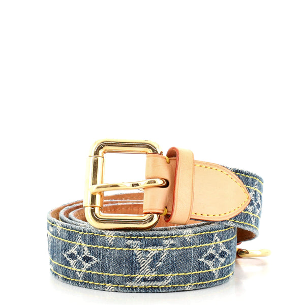 Louis Vuitton Buckle Belt Monogram Denim Medium 90 153116 display picture 1