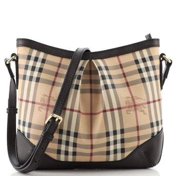 Burberry Hartham Crossbody Bag Haymarket Coated Canvas Medium