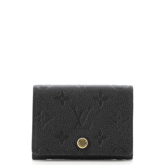 Louis Vuitton Business Card Holder Monogram Empreinte Leather Black 1531772