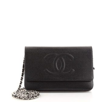 Chanel Timeless Wallet on Chain Caviar