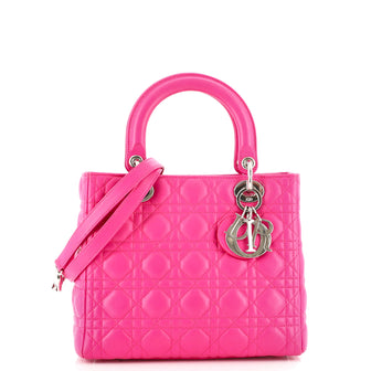 Christian Dior Lady Dior Bag Cannage Quilt Lambskin Medium