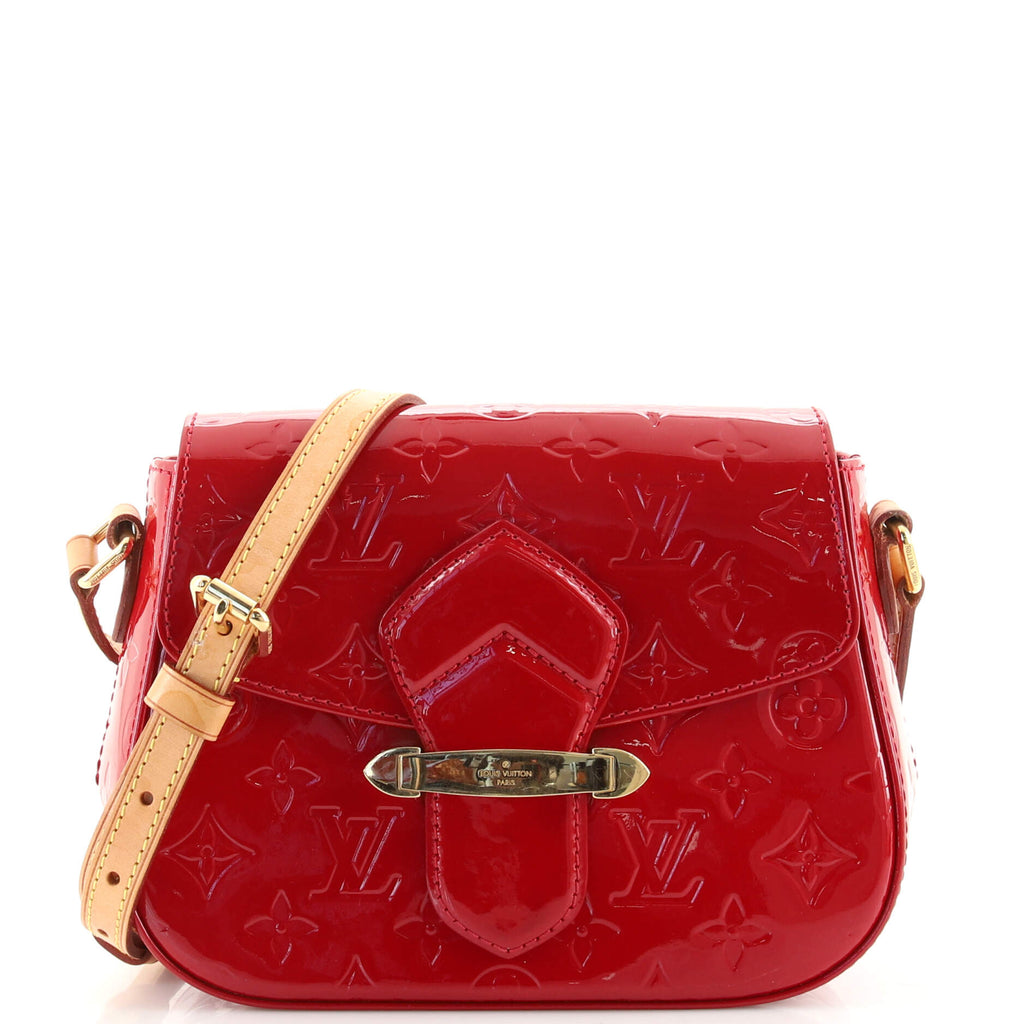Louis Vuitton Bellflower Handbag Monogram Vernis PM Red 11333817