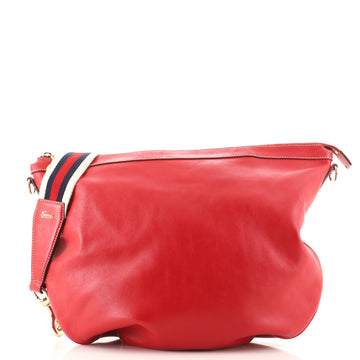 Gucci Web Strap Hobo Leather Large