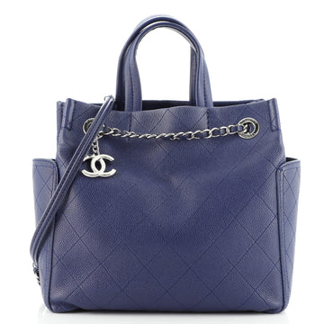 Chanel CC Pocket Tote Quilted Caviar Small